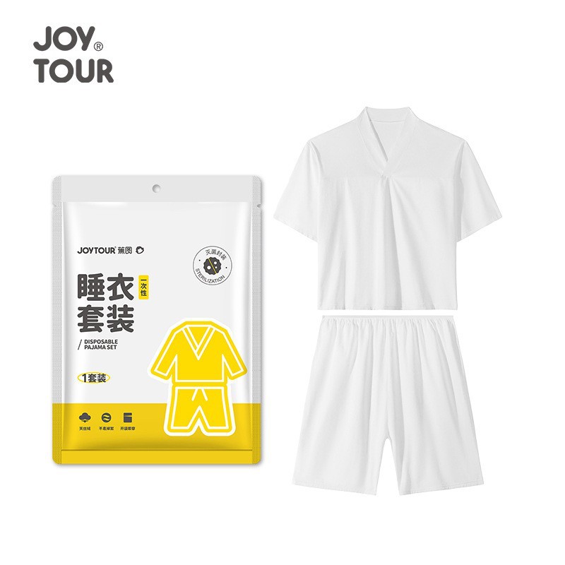 Disposable Pajamas, No-Wash Business Trip, Hotel Supplies, Portable Bathrobe, Thickeneded Disposable No-Wash Bathrobe, Steaming