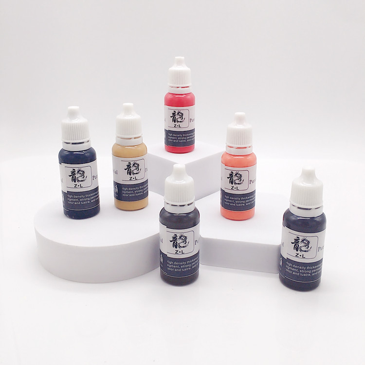 Zl Tattoo Practice Color Korean Semi-Permanent Eyebrow Tattoo Embroidery Eyebrow Bleaching Lip Eyeliner 18 ml Color Emulsion Classy Eyebrow Eye Lip