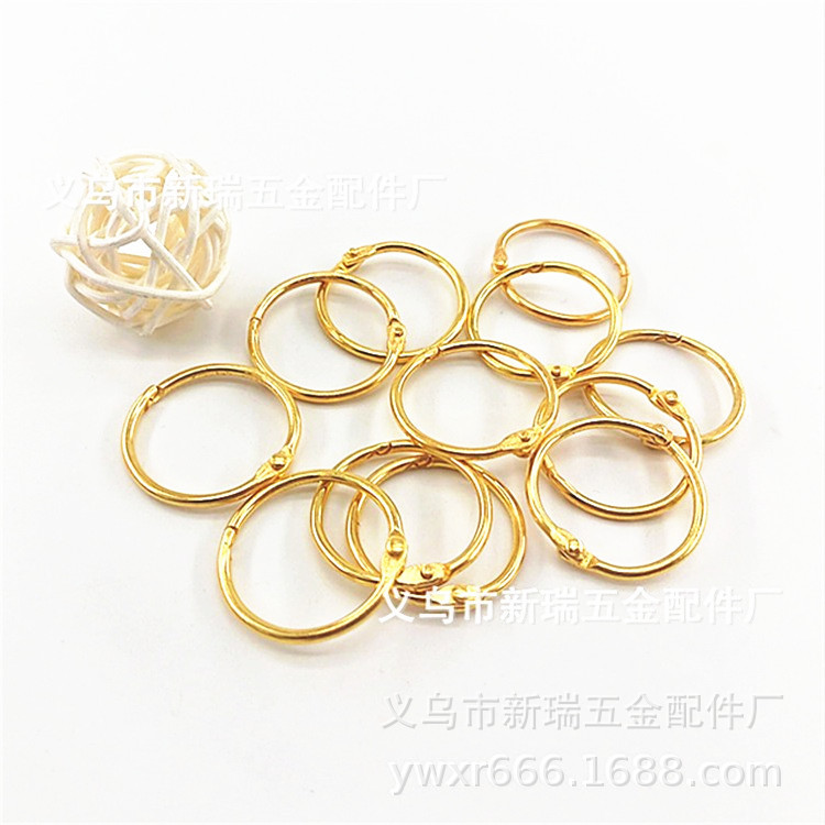 Factory wholesale metal binding book ring opening loose-leaf book ring card ring activity photo album opening card ring