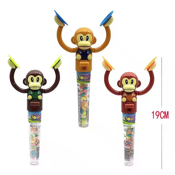 Пресс-обезьяна с барабаном, может держать конфеты, веселая форма мультяшного животного, игрушка для супермаркета