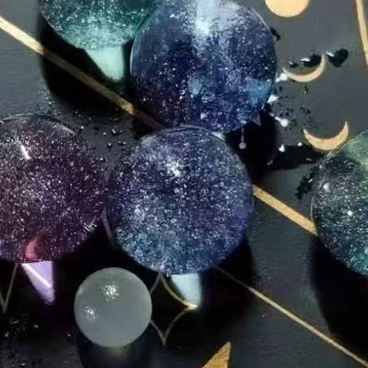 Dreamy Starry Sky Large Bubble Beads Spongebob Colorful Glitter Beads Giant Bubble Beads Hydroponic Crystal Mud Water Baby