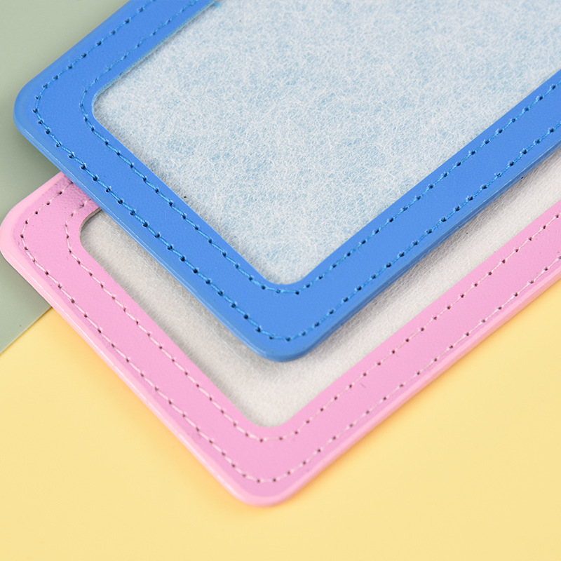 Factory new vertical leather card card set 20% discount card set wholesale custom logo card name bank card set