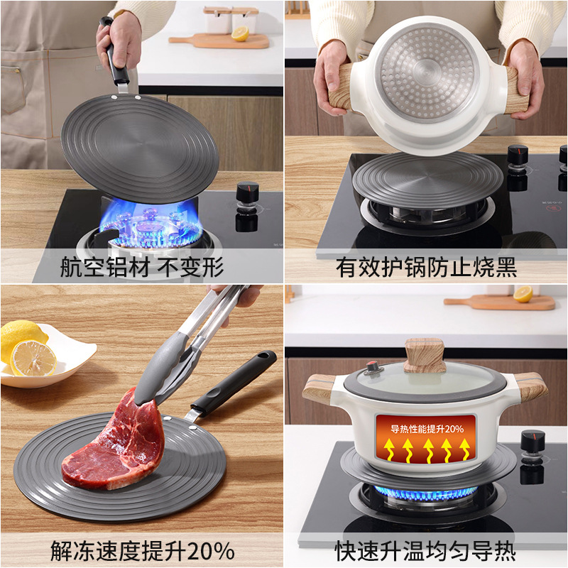 Yongkang kitchen heat conduction plate gas stove gas stove heat insulation plate multifunctional anti-burning black heat conduction plate thawing plate wholesale