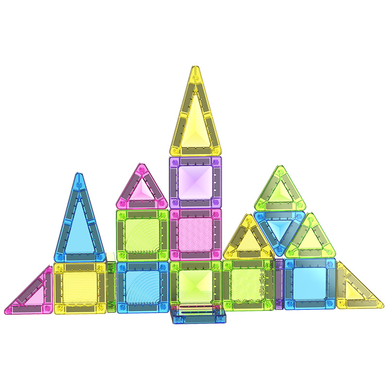 Random Colors Qianman New Product Macro Color Window Magnetic Tiles Mini Color Window Educational Magnetic Single-Sided Magnetic Tiles