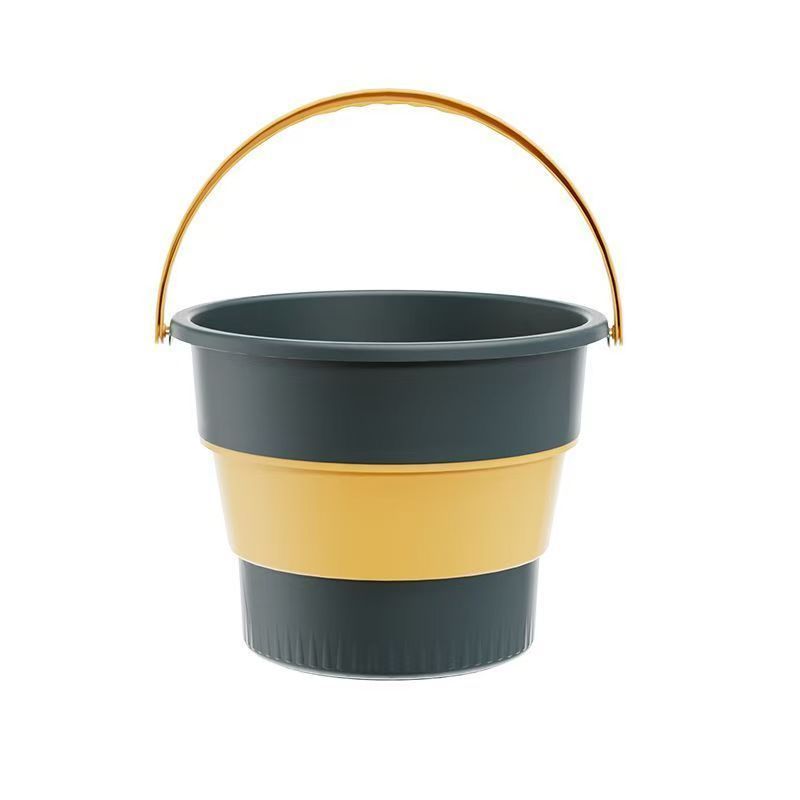 Folding Bucket for Household Student Dormitory Car Portable Outdoor Fishing Bucket Thickened Compression Bucket Plastic