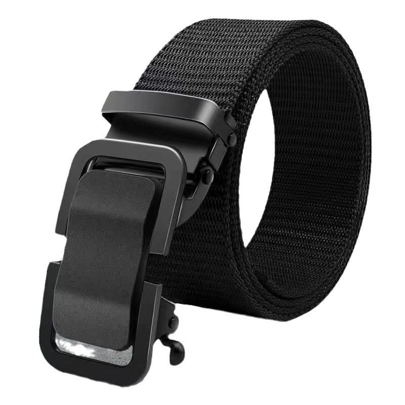 Belt men's automatic toothless nylon canvas outdoor belt casual Joker simple belt in stock wholesale factory