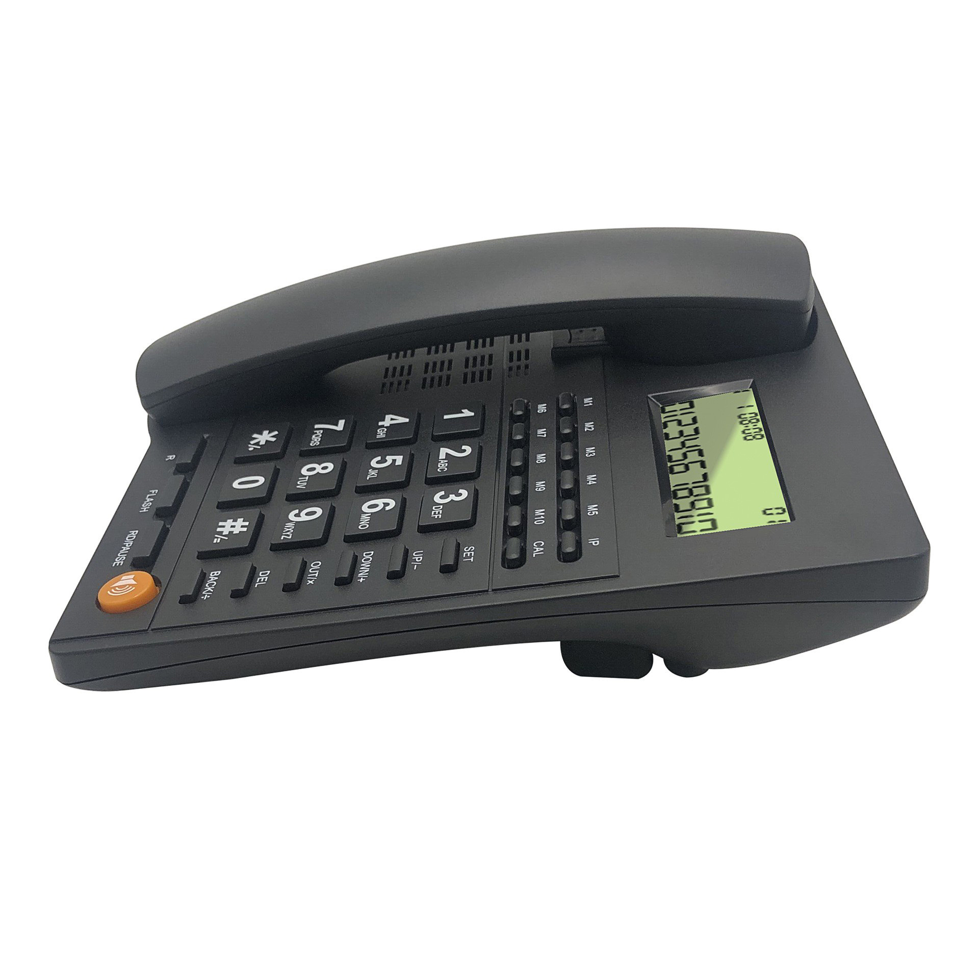 Black Telephone One Button Dial Telephone Home Telephone Office Telephone Caller Display Telephone