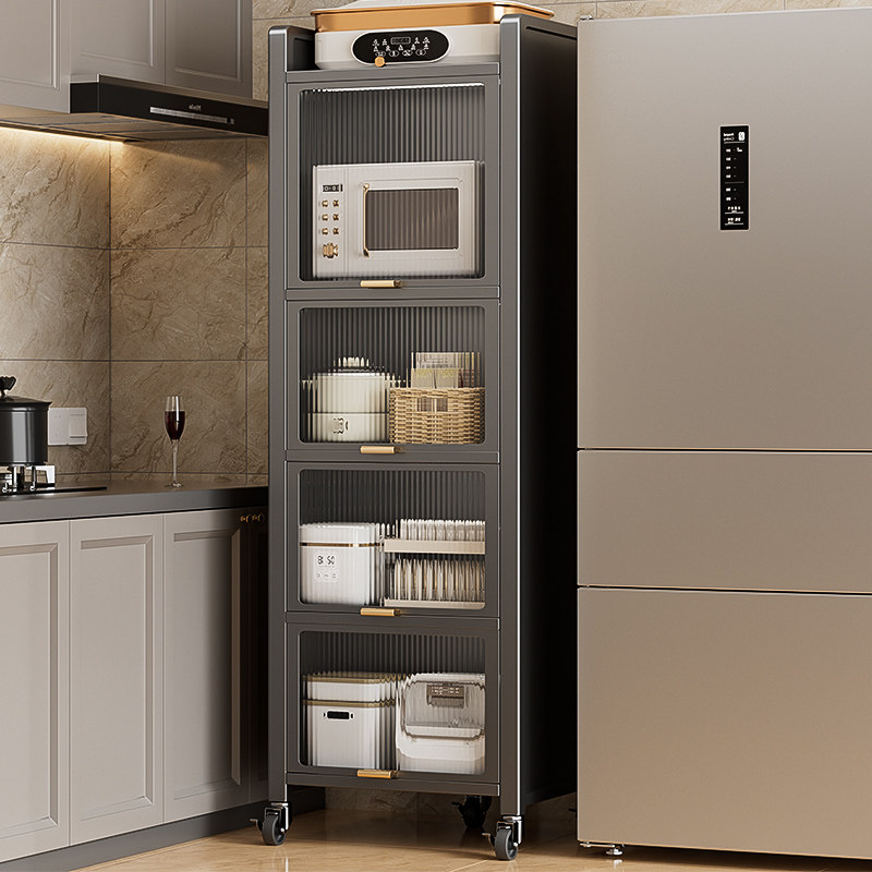 Кухонный шкаф для хранения, многофункциональный, многоуровневый, для холодильника
