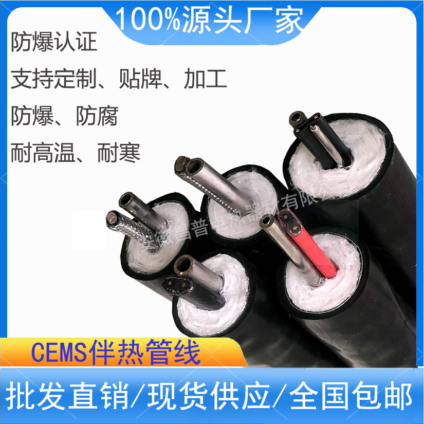 Changpu wholesale double core heat tracing Pipe cems environmental protection sampling pipeline φ8φ6 cable heat tracing Pipe 40W single core