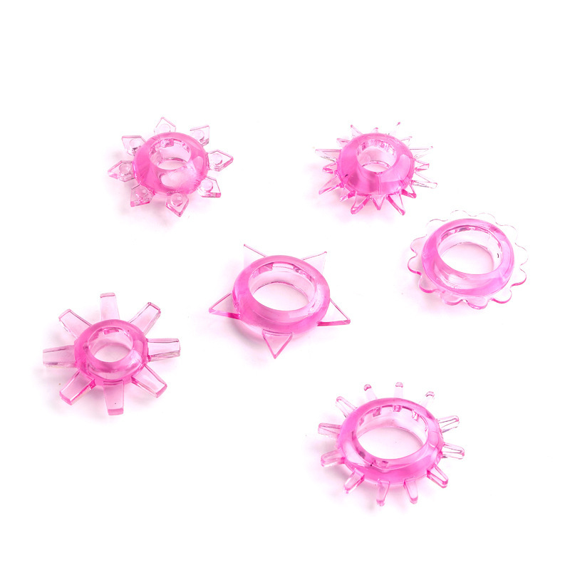 Colorful Lock Ring Men's Sun Lock Ring Crystal Ring Spike Delay Sex Penis Ring Adult Sex Products