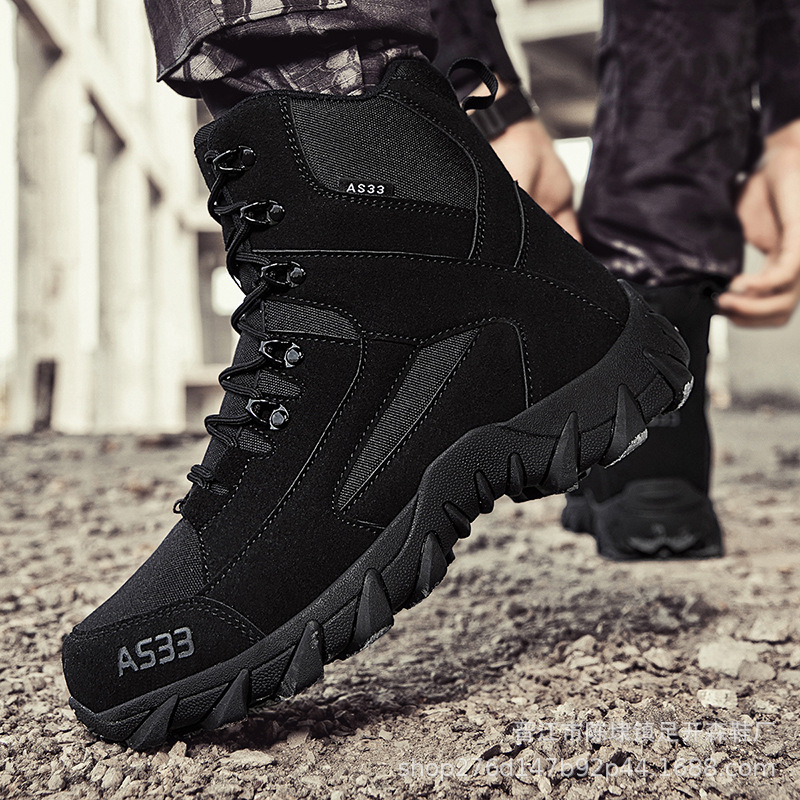 Cross-Border Four-Season Training Boots Large Size Men's Outdoor Special Forces Combat Training Boots High-Top Delta Field Boots for Men