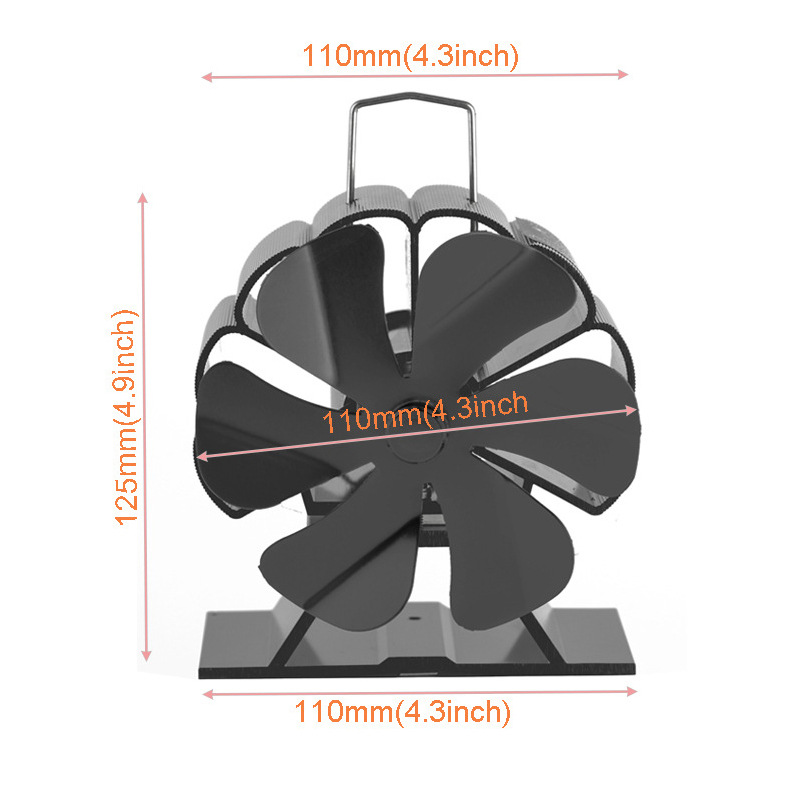 Fireplace fan European and American Heat Power fan Amazon ebay wish wood fireplace heat energy fan aluminum alloy