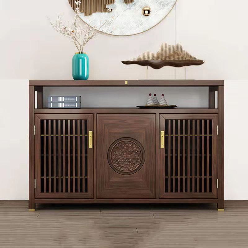 Factory Direct Sales of New Chinese-Style Sideboards, Solid Wood Storage Cabinets, Entrance Cabinets, Ebony Wood Modern Decorative Shoe Cabinets, Home Storage
