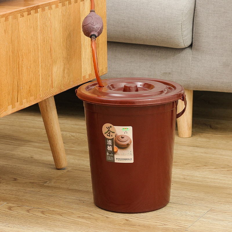 Ведро для чая, ведро для отработанной воды, аксессуары для чая кунг-фу, круглая мусорная корзина для чайной церемонии