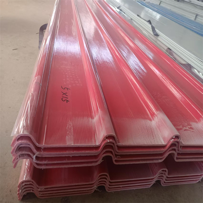 Frp Red Anti-Corrosion Sunroof Tile Greenhouse Roof Rainproof and Sunproof Translucent Fiberglass Lighting Tile