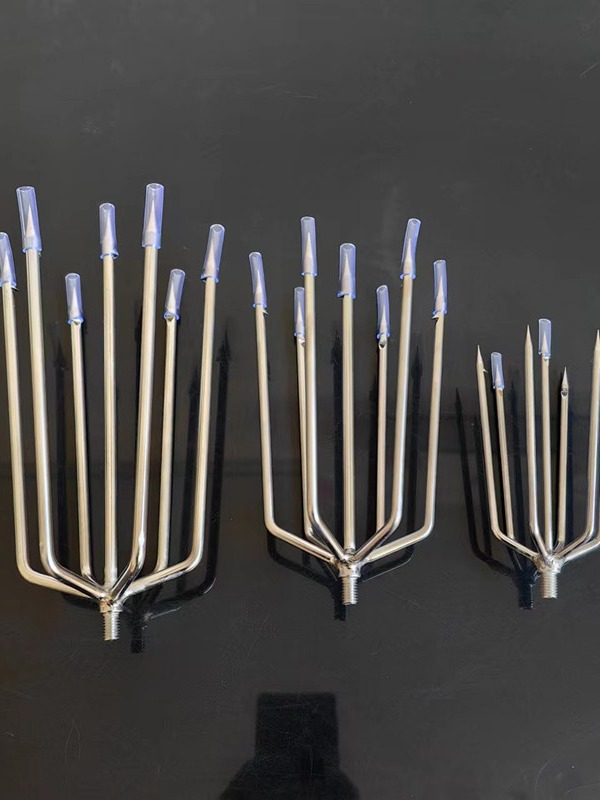 Factory Wholesale Stainless Steel Barbed Harpoon Round Seven-Tooth Lantern Harpoon Fishing Tools Fishing Gear Accessories Wholesale