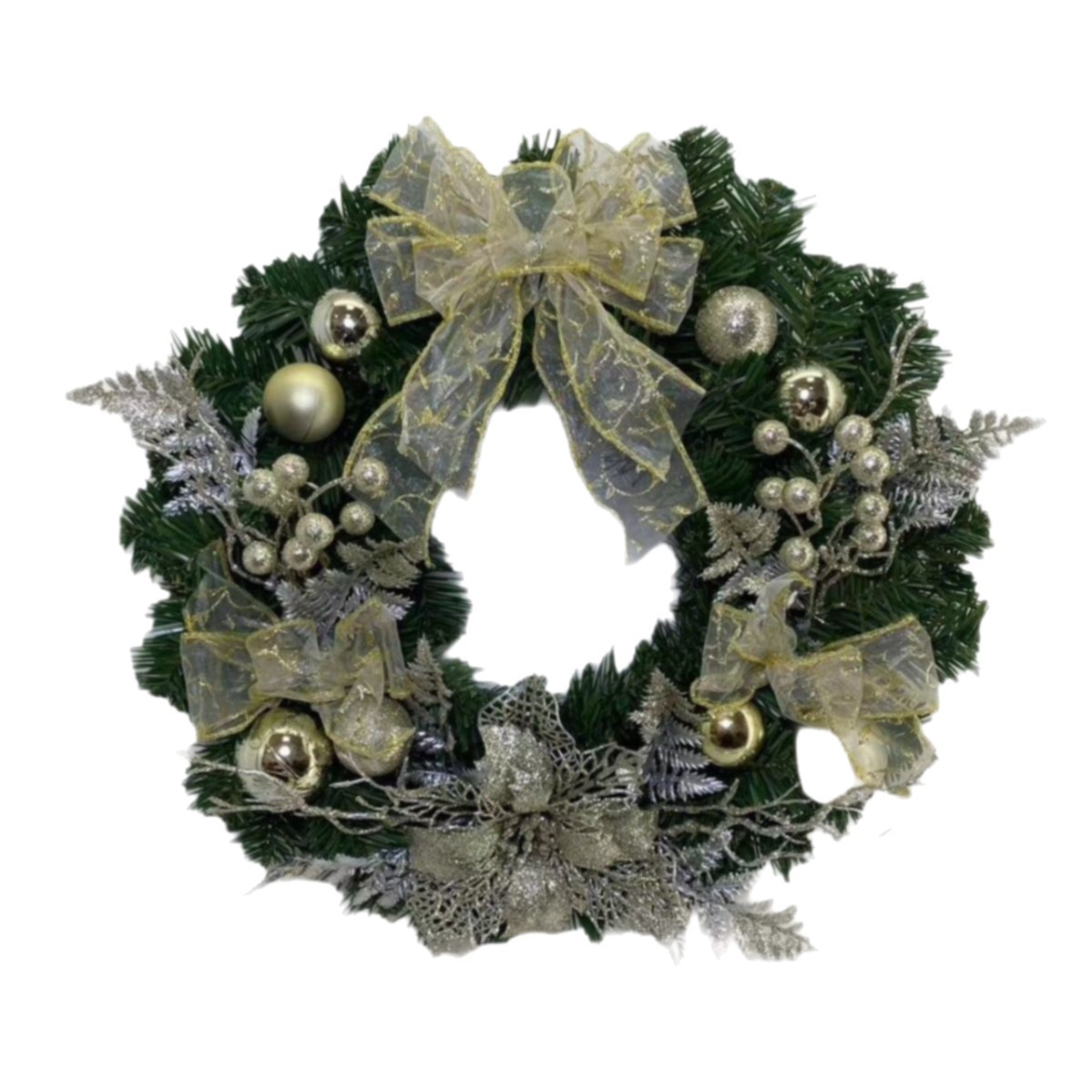 Factory Direct Sales Christmas Wreath Front Door Wreath Decoration Door Hanging Green Wreath Christmas Decorations Hot Sale
