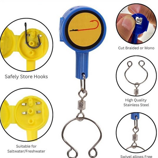 Fishing Accessories, Thread Cutter, Thread Cutter, Hanging Ring Hook, Rope Tie, Hole Cleaning Needle, Triangle Buckle, Hook Tie