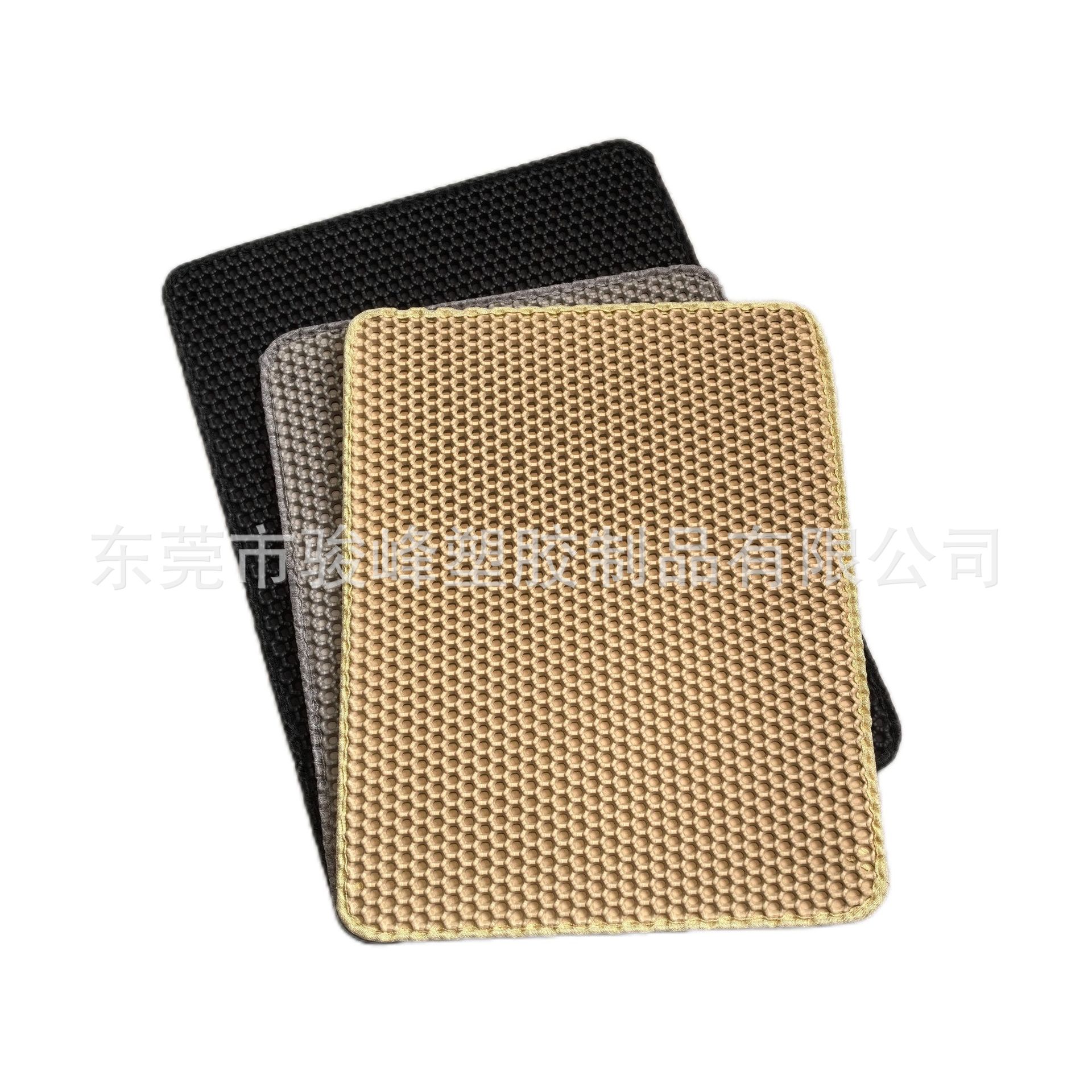 Eva Waterproof and Odor-Proof Cat Litter Mat, Extra Large Cut Out Anti-Removal Cat Litter Box, Washable Pet Floor Mat, Non-Slip