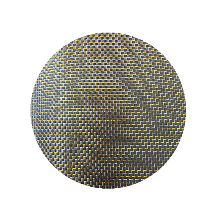 3K carbon fiber plain weave twill mixed woven fabric of gold and silver wire composite products surface decorative coated fabric