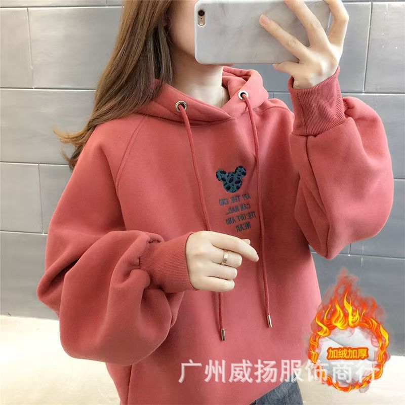 Оптовая торговля женскими свободными худи, толстые женские свитшоты осень-зима, оптовая поставка для рыночных точек