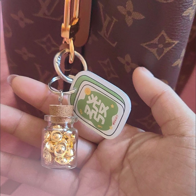 Махджонг, двухсторонний брелок с персонажем, подвеска для богатства и процветания, подвеска с персонажем махджонга и мешочком