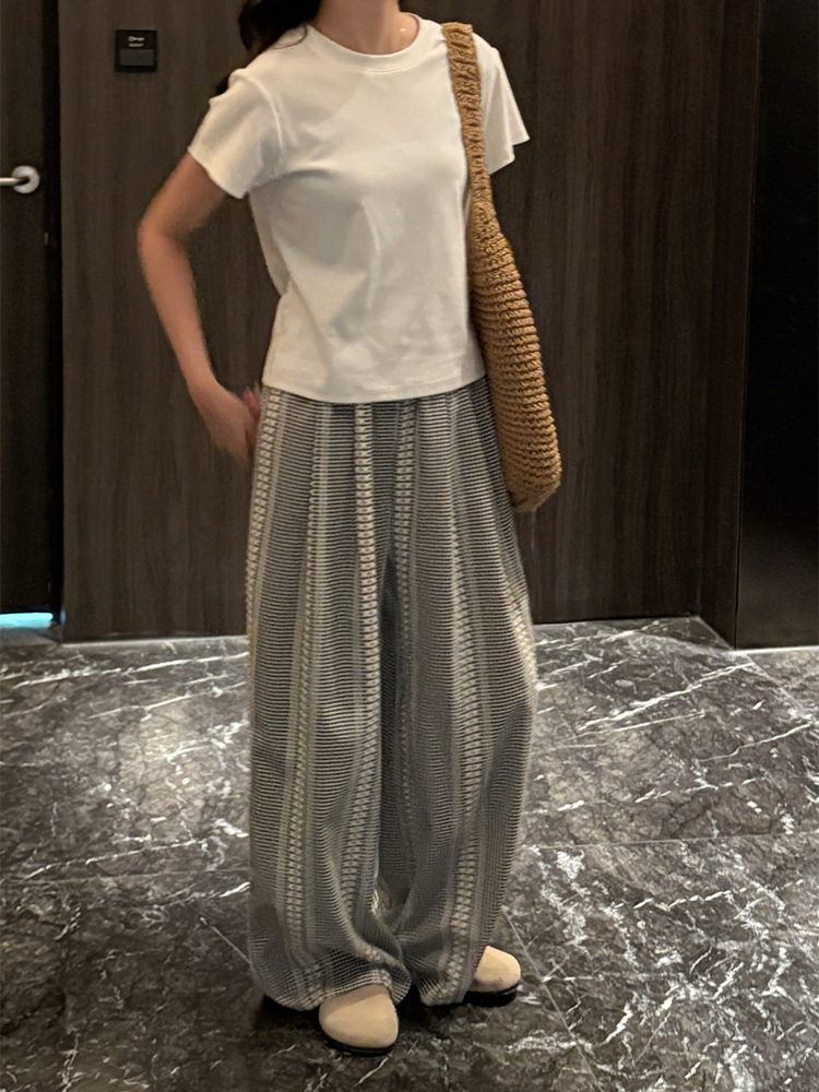 Широкие брюки с дизайном и отделкой для женщин, большие размеры, новые весной, свободные, универсальные брюки