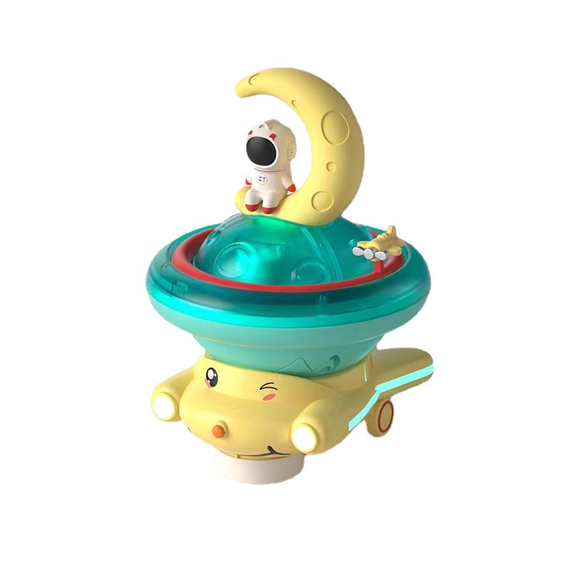 New Aerospace Water Spray Planet Waterway Amphibious Electric Sound and Light Music Baby Bathroom Bath Parent-Child Water Toy