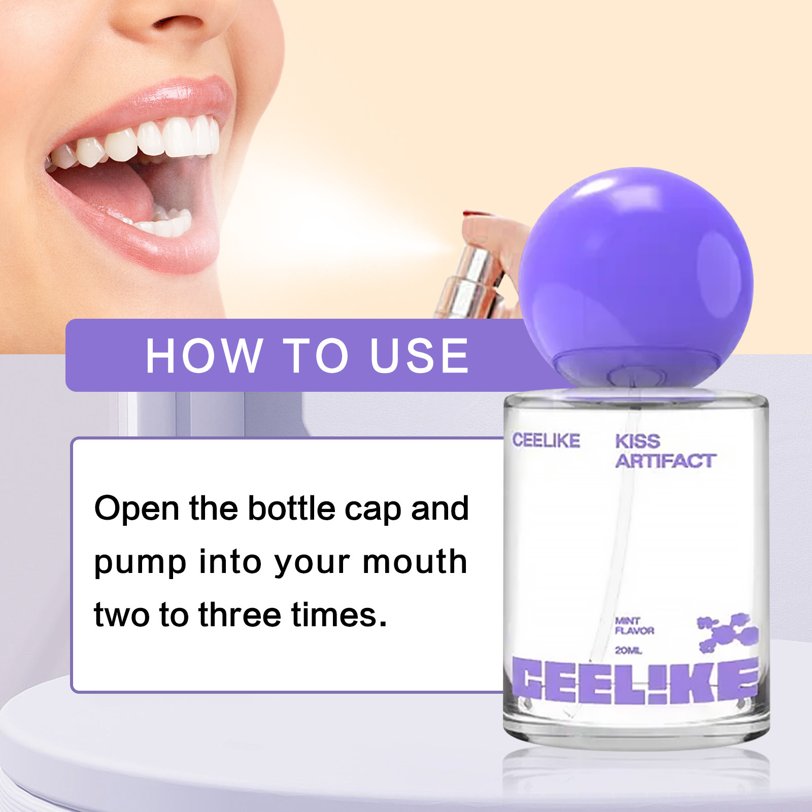 Cross-Border Probiotic Oral Spray Fresh Breath Care Portable Oral Odor Removal Spray 20ml