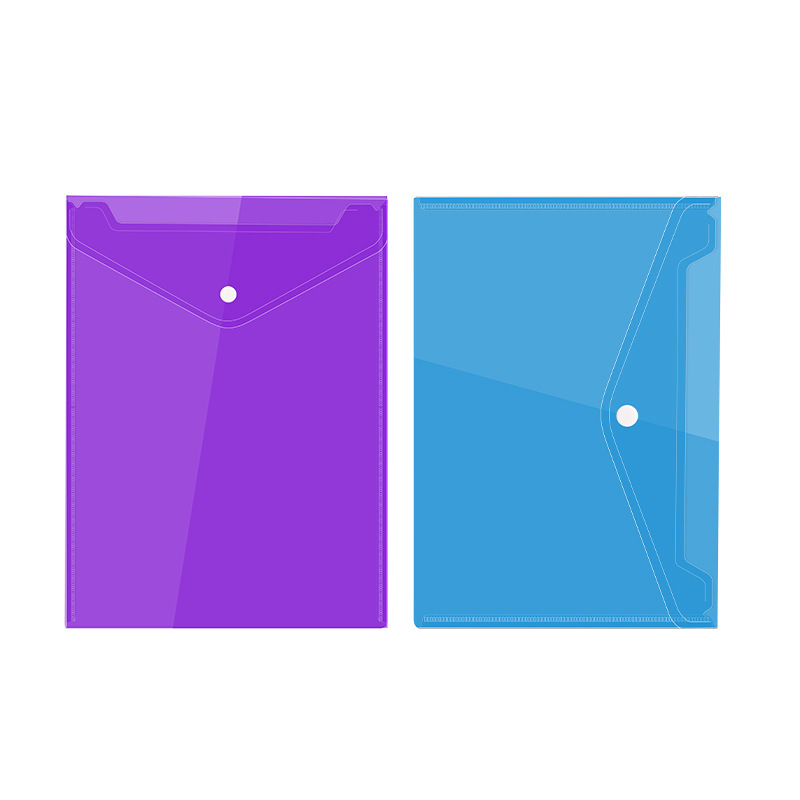 Wholesale A5 Horizontal Transparent Snap File Bag A7 Vertical Bill Bag Storage Archive Information Velcro File Bag