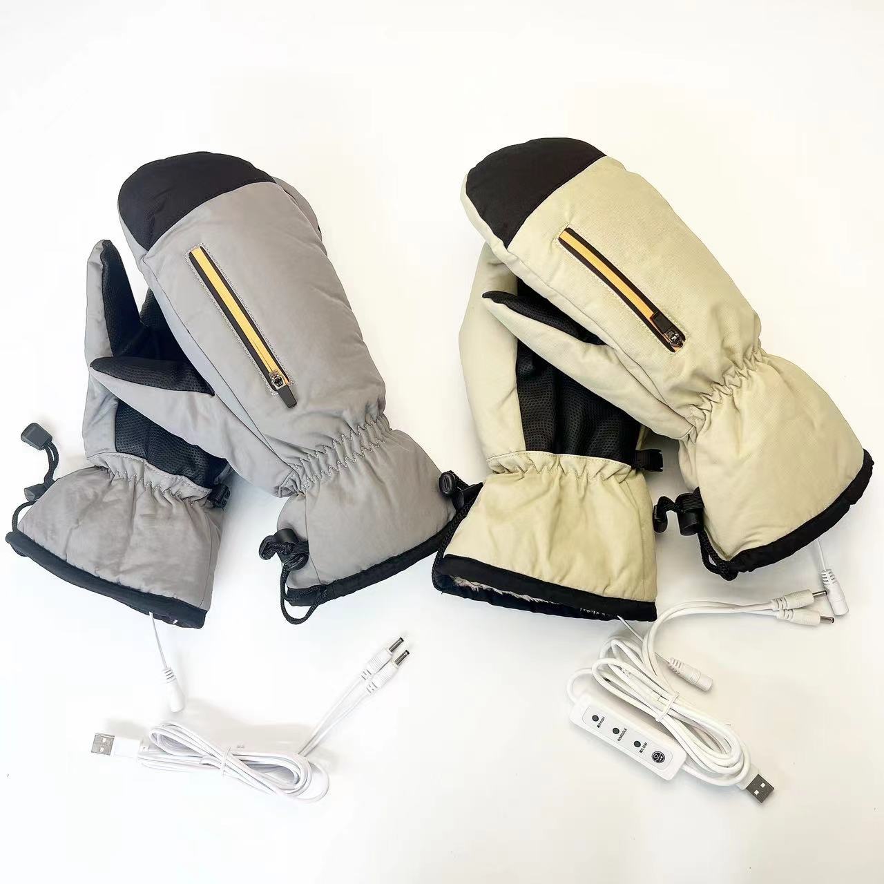 Электрическая перчатка для лыж с сумкой, зимняя, уличная, ветрозащитная, водонепроницаемая, теплая, с флисовой подкладкой, новая, трансграничная