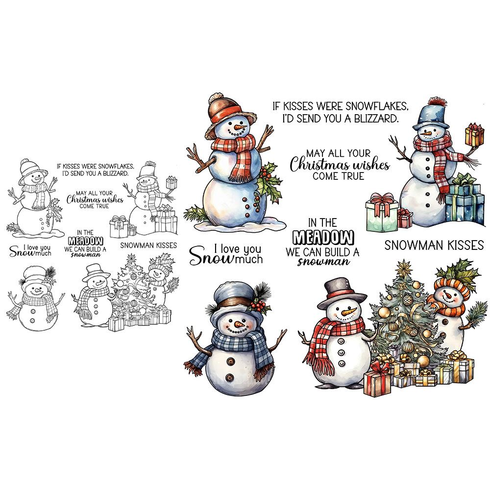 Snowman scrapbook metal carbon steel knife mold silicone stamp cutting die embossing etching cutting knife mold