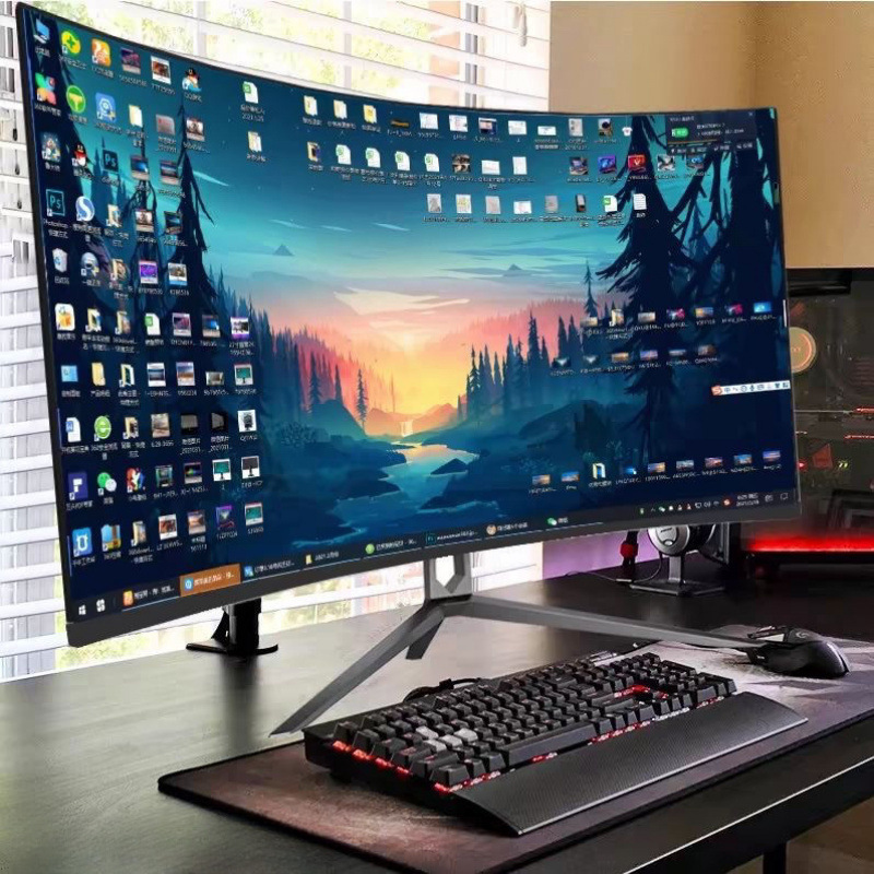 Borderless 27 Computer Monitor 32-Inch 2K24 Curved K 2inch Display E-Sports 40 E-Sports 4Hz High Definition