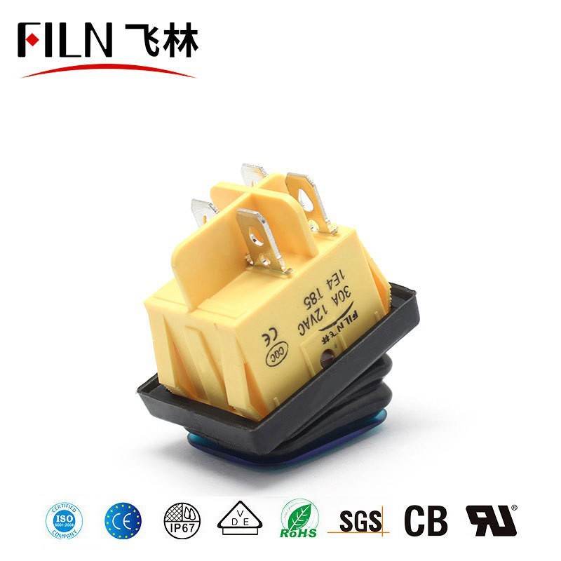 Waterproof and Dustproof Ship-Shaped Switch with Light Cleaning Machine Disinfection Cabinet Freezer Car Washing Machine Humidifier Power Switch