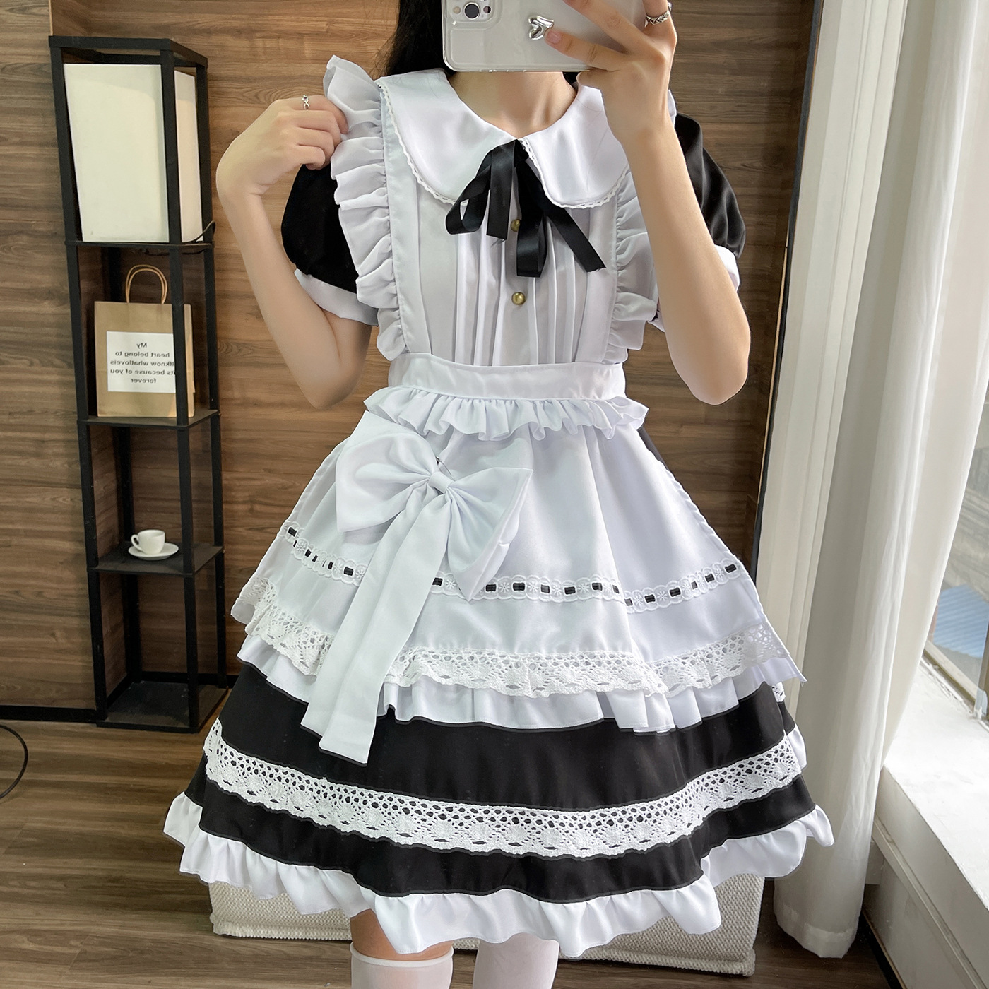 Traditional Maid Long Skirt Long-Sleeved Maid Outfit Transvestite British Butler Cosplay Japanese Style Uniform Cute Dress