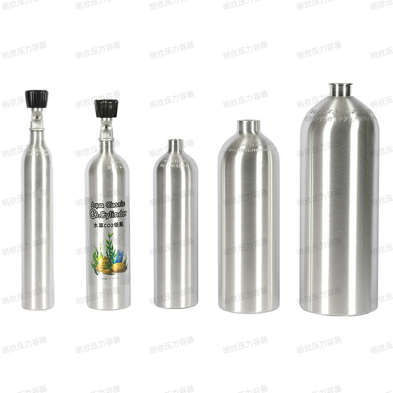 Wholesale 4L high pressure oxygen cylinder aluminum alloy CO2 water plant bottle carbon dioxide water plant fish tank 1l2l4l cylinder