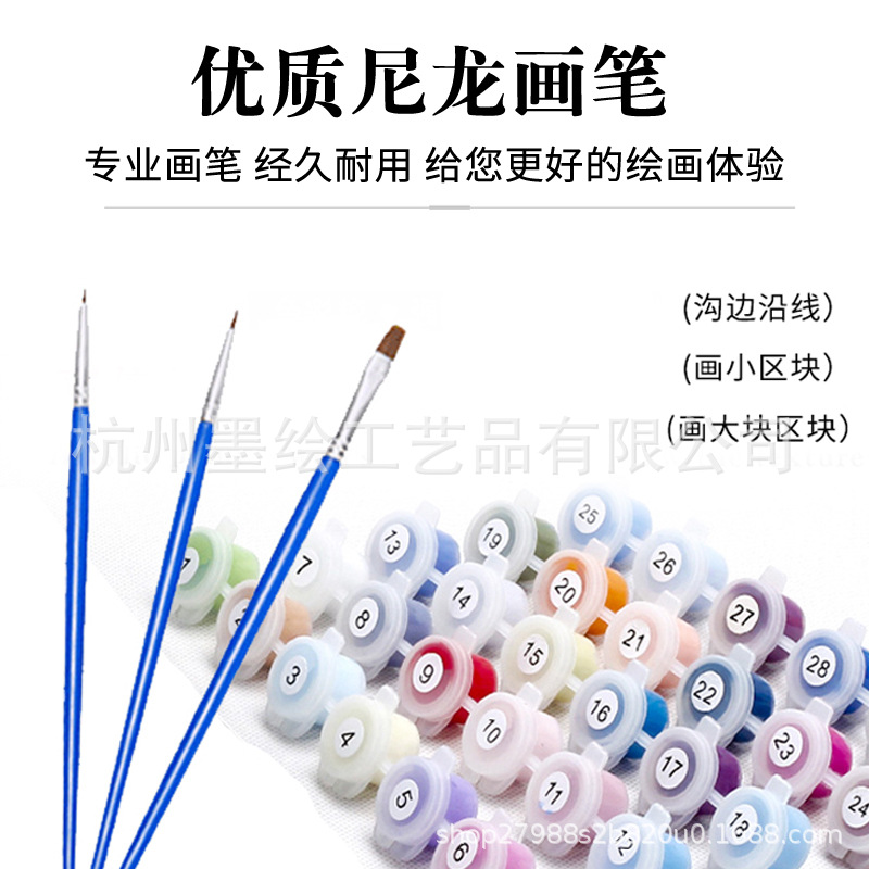 Christmas children's diy oil painting cartoon anime animal hand-painted hand-painted digital digital oil painting