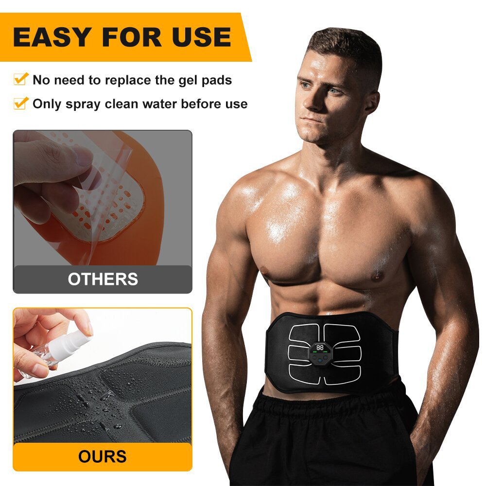 Cross-border Lazy Abdominal Muscle Sticker Abdominal Machine Abdominal Muscle EMS Belt Fitness Equipment Abdominal Muscle Massage Belt