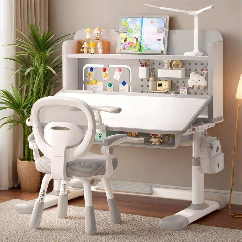New Children's Writing Desk Set Study Room Complete Desk Primary School Student Writing Sitting Desk Children Can Be Raised