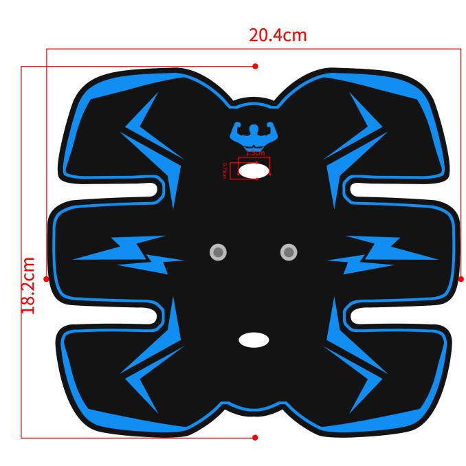 Cross-Border Popular Ems Abdominal Fitness Instrument Micro-Electric Muscle Stimulator Massage Fitness Equipment Abdominal Fitness Device Orange Abdominal Muscle Patch
