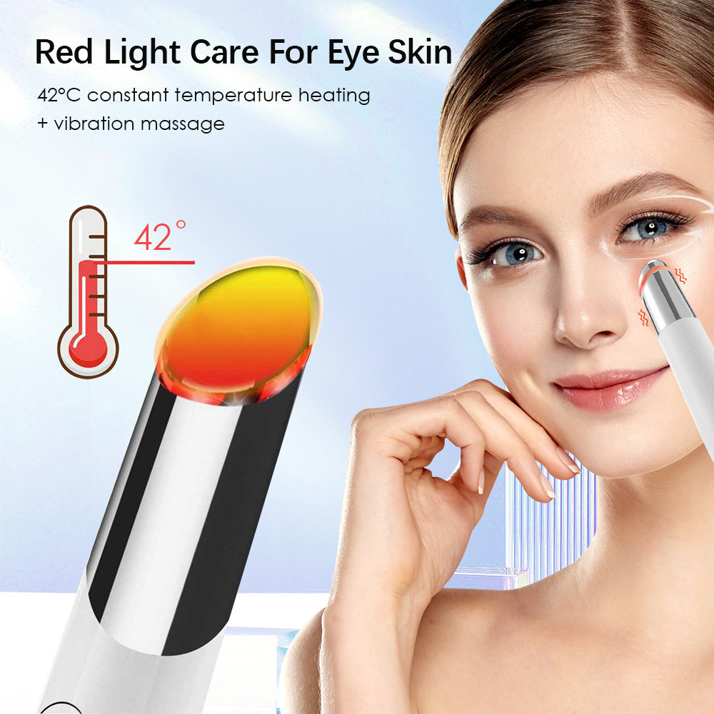 New cross-border vibration massage instrument color light ion eye cream introduction instrument electric heating eye pen warm eye instrument