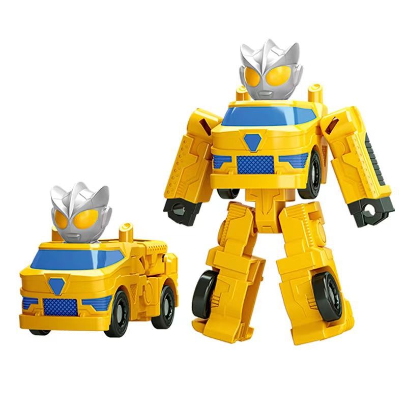 Transformation Man Ultraman Transformation Car Toy Transformation Robot Boy Swingman Q Version Doll Transformable