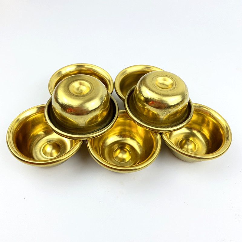 Copper Water Supply Bowl Water Purification Cup Sacred Water Cup Seven Cup Copper Brass Multi-size Desktop Ornaments