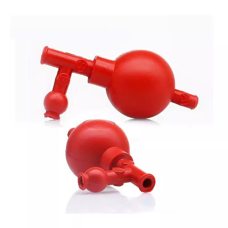Quantitative suction ball 50ml suction pipette tee suction ball ear washing ball three-way rubber suction balloon
