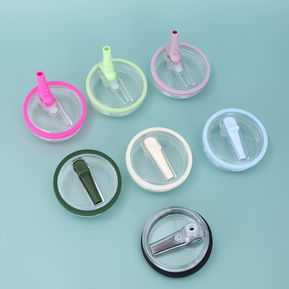 Factory direct supply car cup folding straw cover transparent sealing leak-proof plastic cover fourth generation 30oz ice cup cover