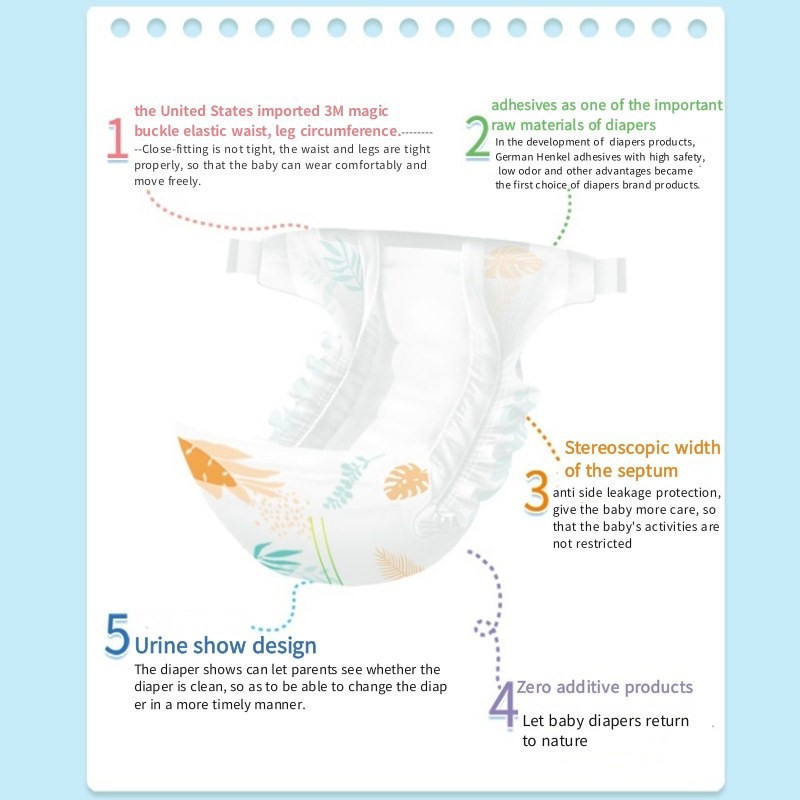 Source factory newborn baby diapers children diapers transparent bag packaging soft breathable wholesale support export