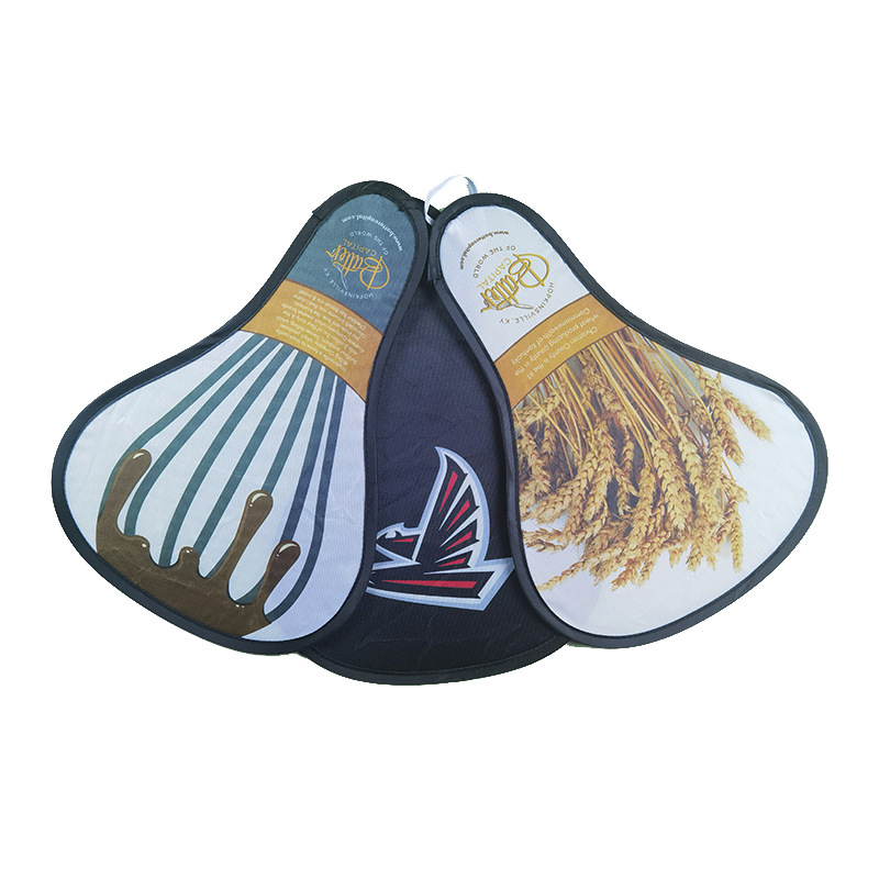 Factory creative advertising fan printing cartoon pp fan plastic enrollment promotion outdoor Frisbee fan wholesale