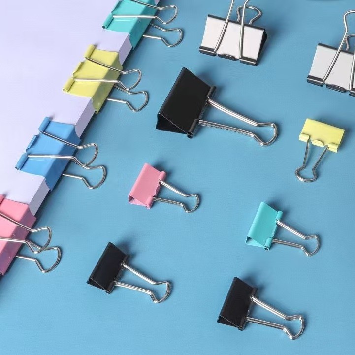 Factory-produced long tail clip color binding ticket clip black dovetail clip reverse tail clip wholesale complete specifications