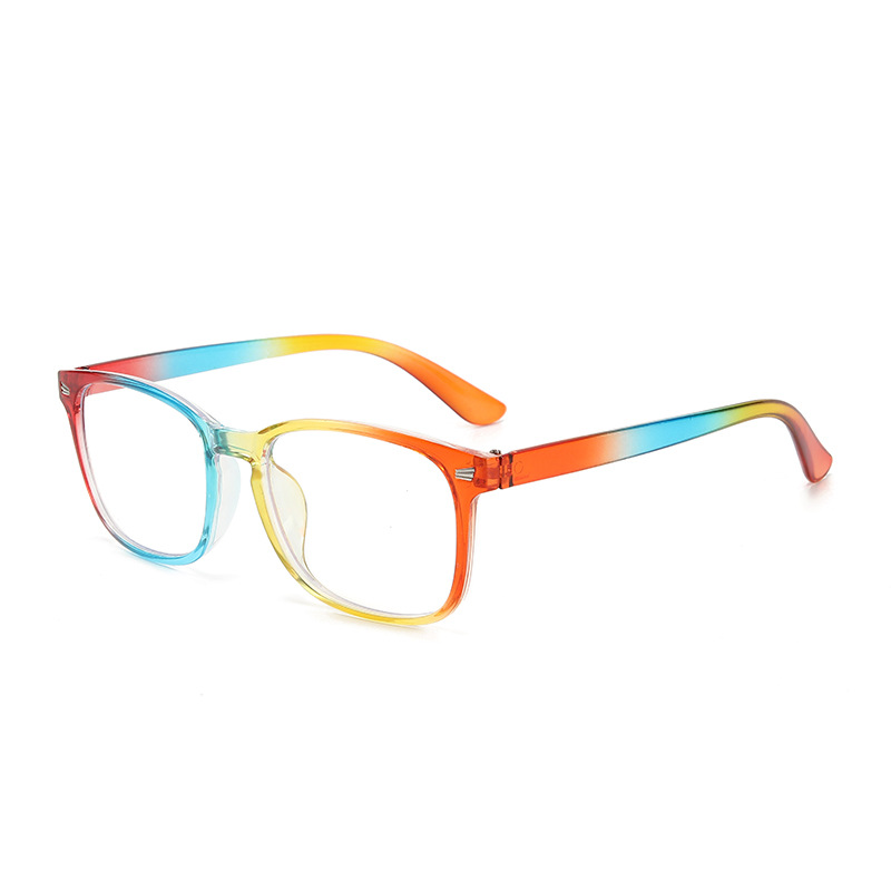 Retro flat lens men's and women's anti-blue light glasses anti-ultraviolet square frame nail glasses frame computer mirror 8082