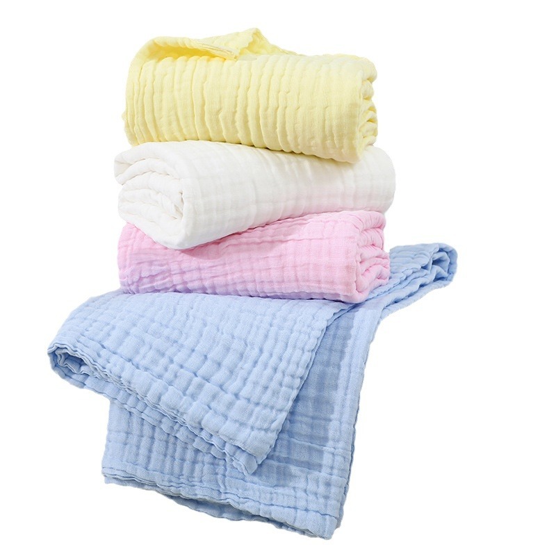 Six-layer gauze bubble quilt plain soft absorbent baby wrap towel quilt wholesale baby blanket air conditioning quilt